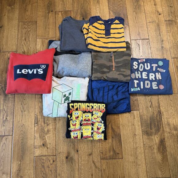 Nike Other - Lot of 9 Boys Size S 8 Winter Long Sleeve Nike, Levis, Hoodies, Minecraft, Camo
